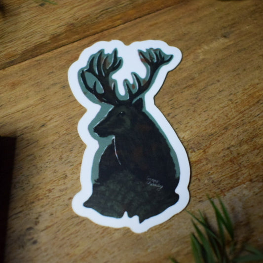 Yule Stag Sticker
