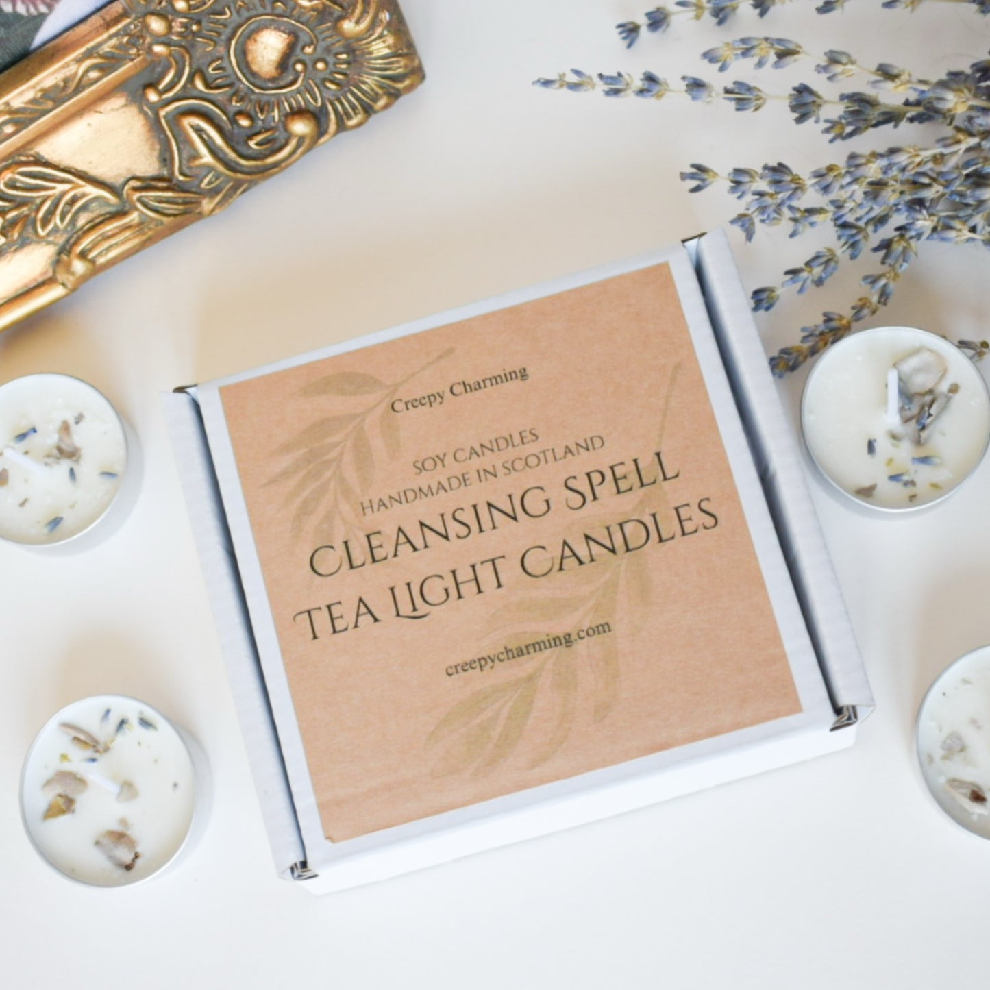Cleansing Spell Soy Tea Light Candles