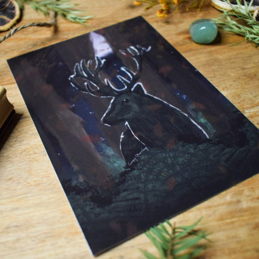 Yule Stag Postcard