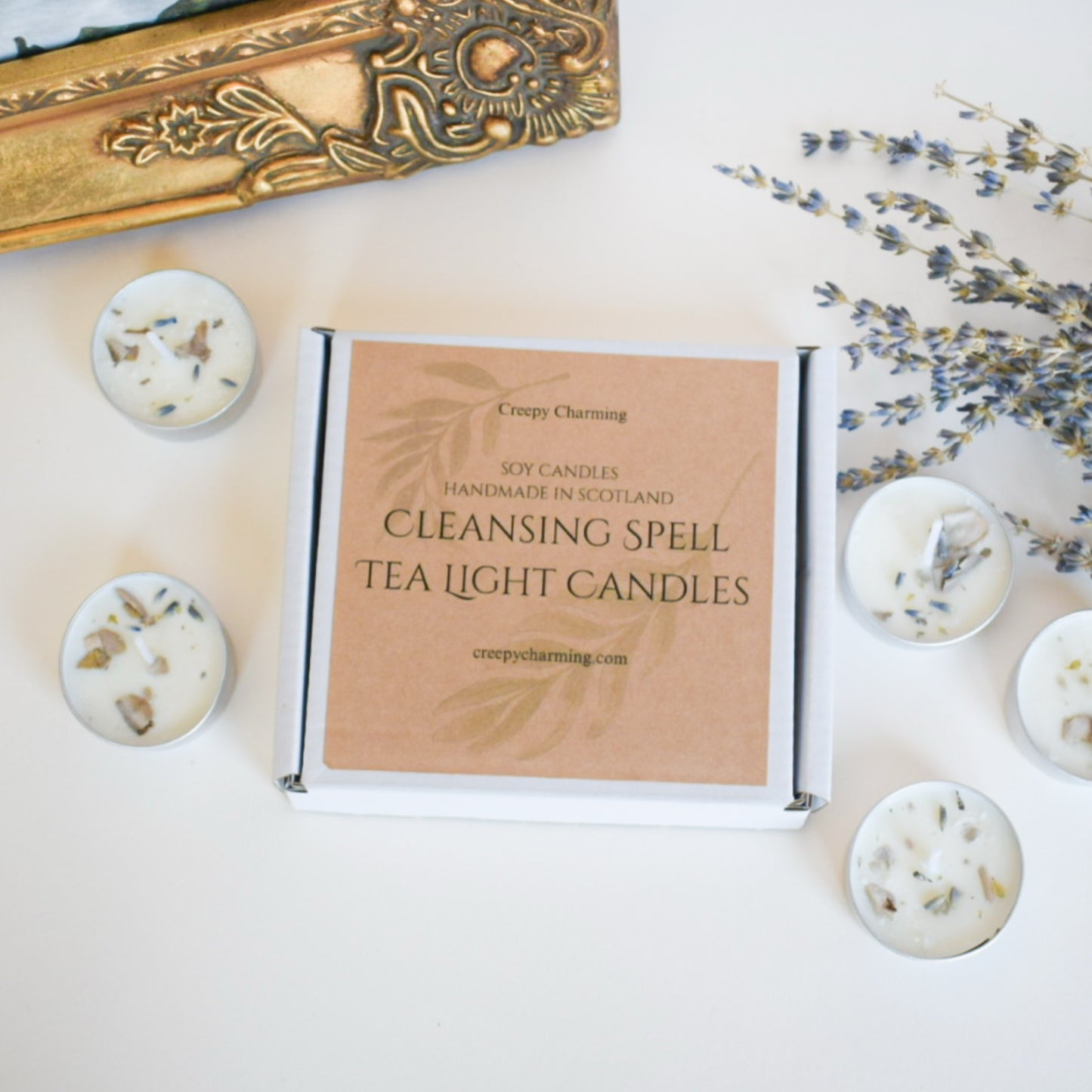 Cleansing Spell Soy Tea Light Candles