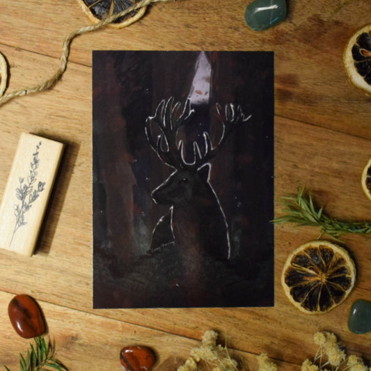 Yule Stag Postcard