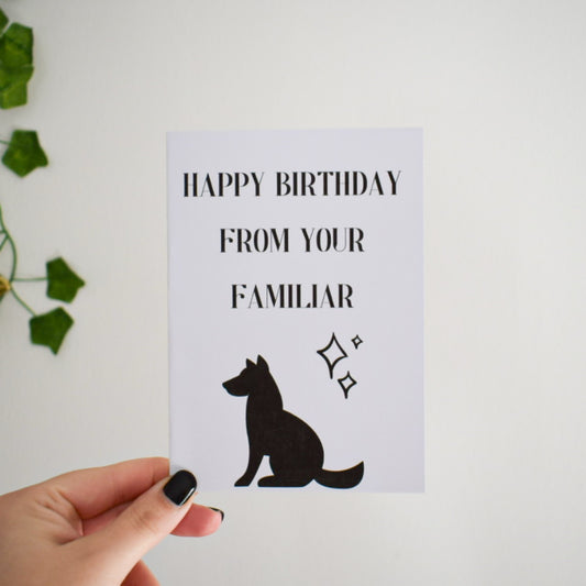 Familiar Dog Birthday Card