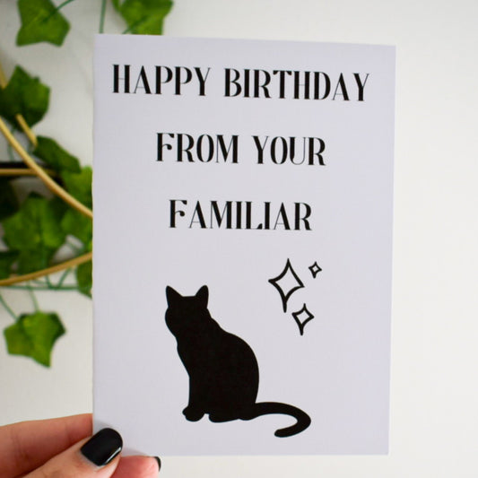 Familiar Cat Birthday Card