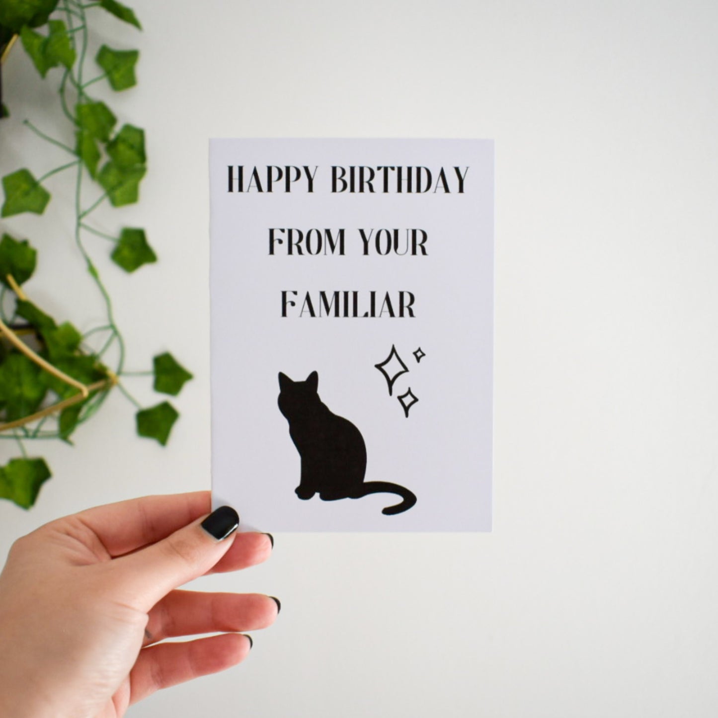Familiar Cat Birthday Card