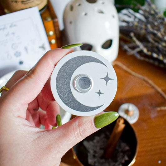 White Moon Spell Candle Holder