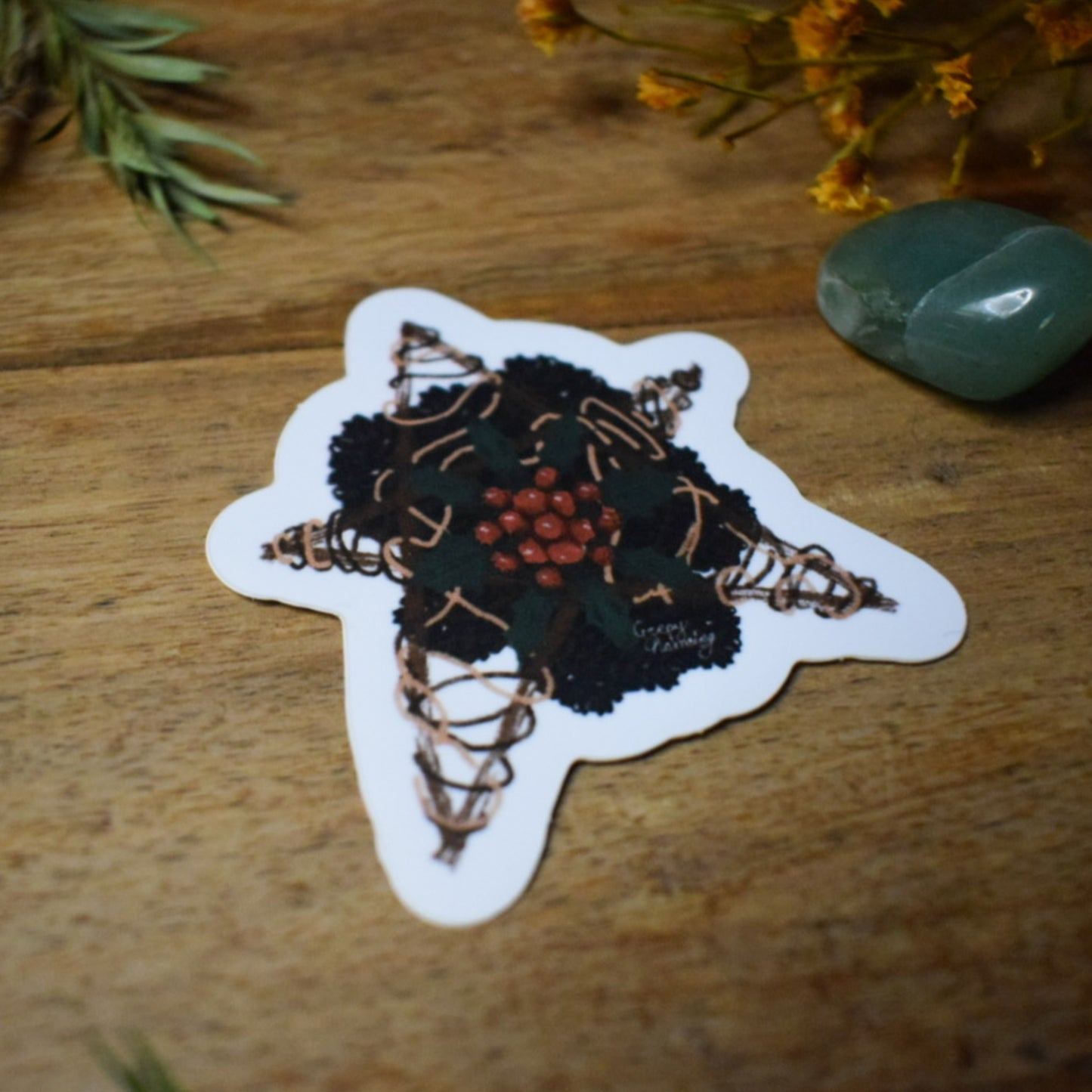 Yule Wreath Sticker
