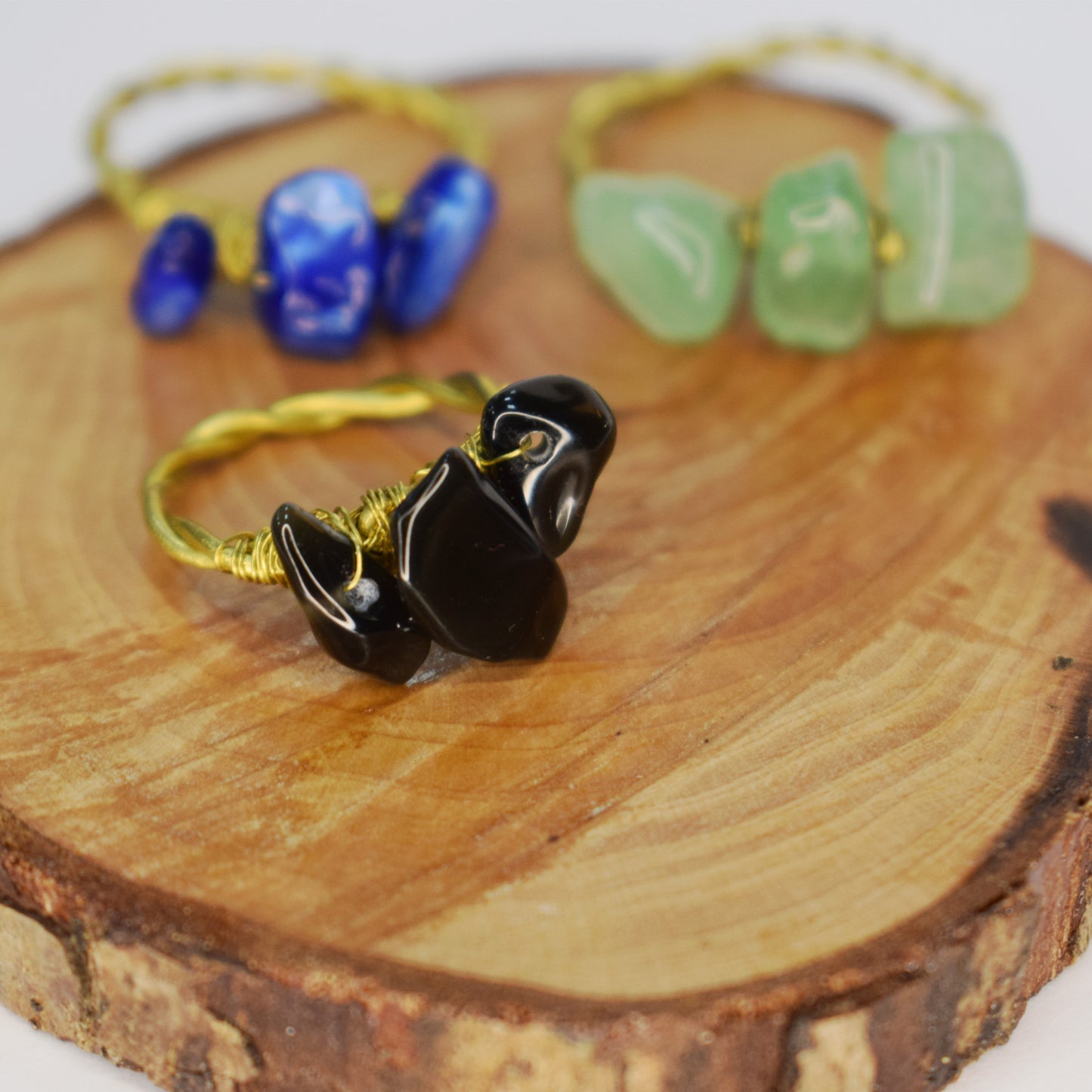 Obsidian Wire Wrap Ring