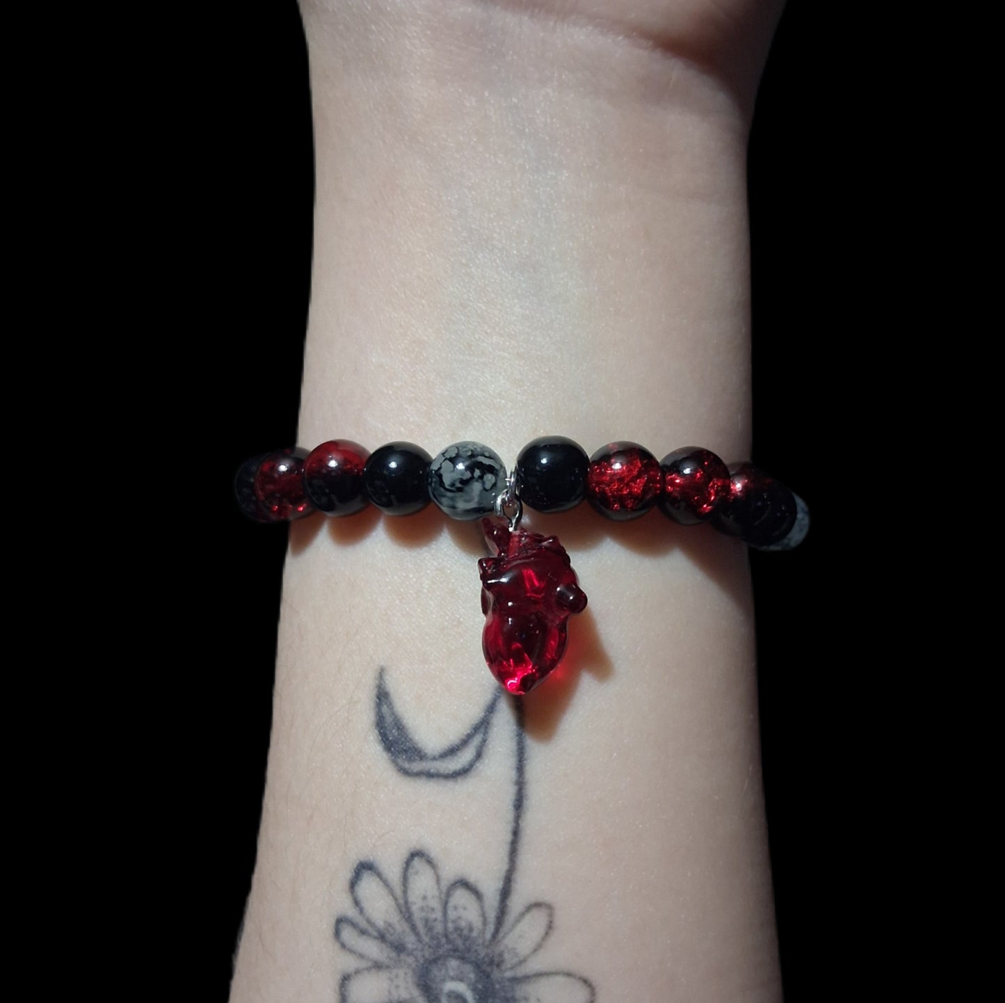 Bloody Valentine Glass Bead Bracelet