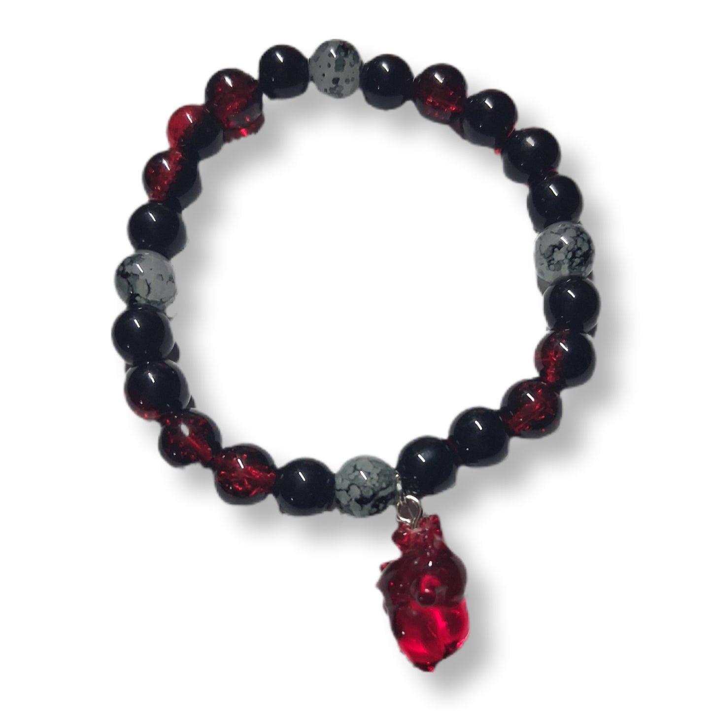 Bloody Valentine Glass Bead Bracelet
