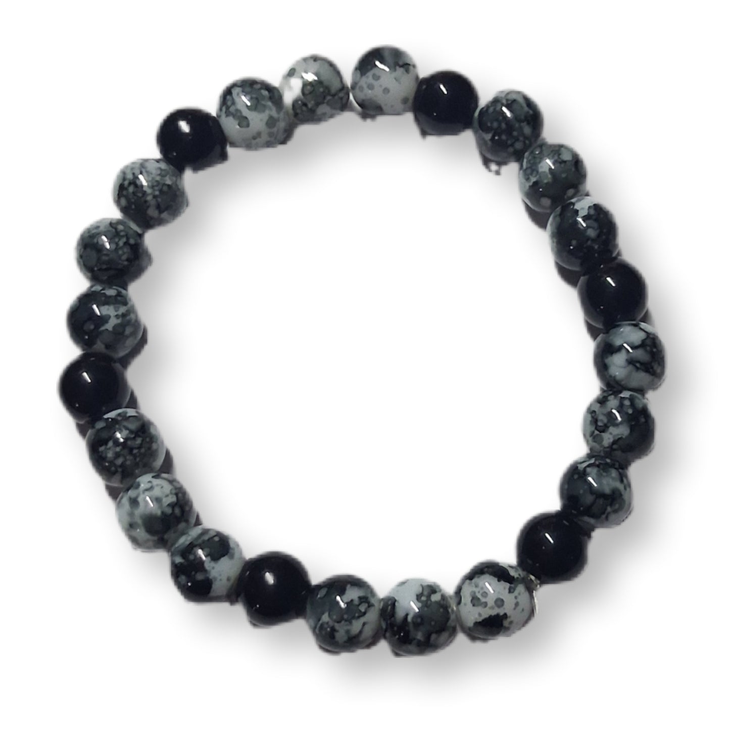 Full Moon Glass Bead Bracelet