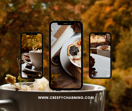 Digital Download 6 Cosy Autumn Mobile Wallpapers